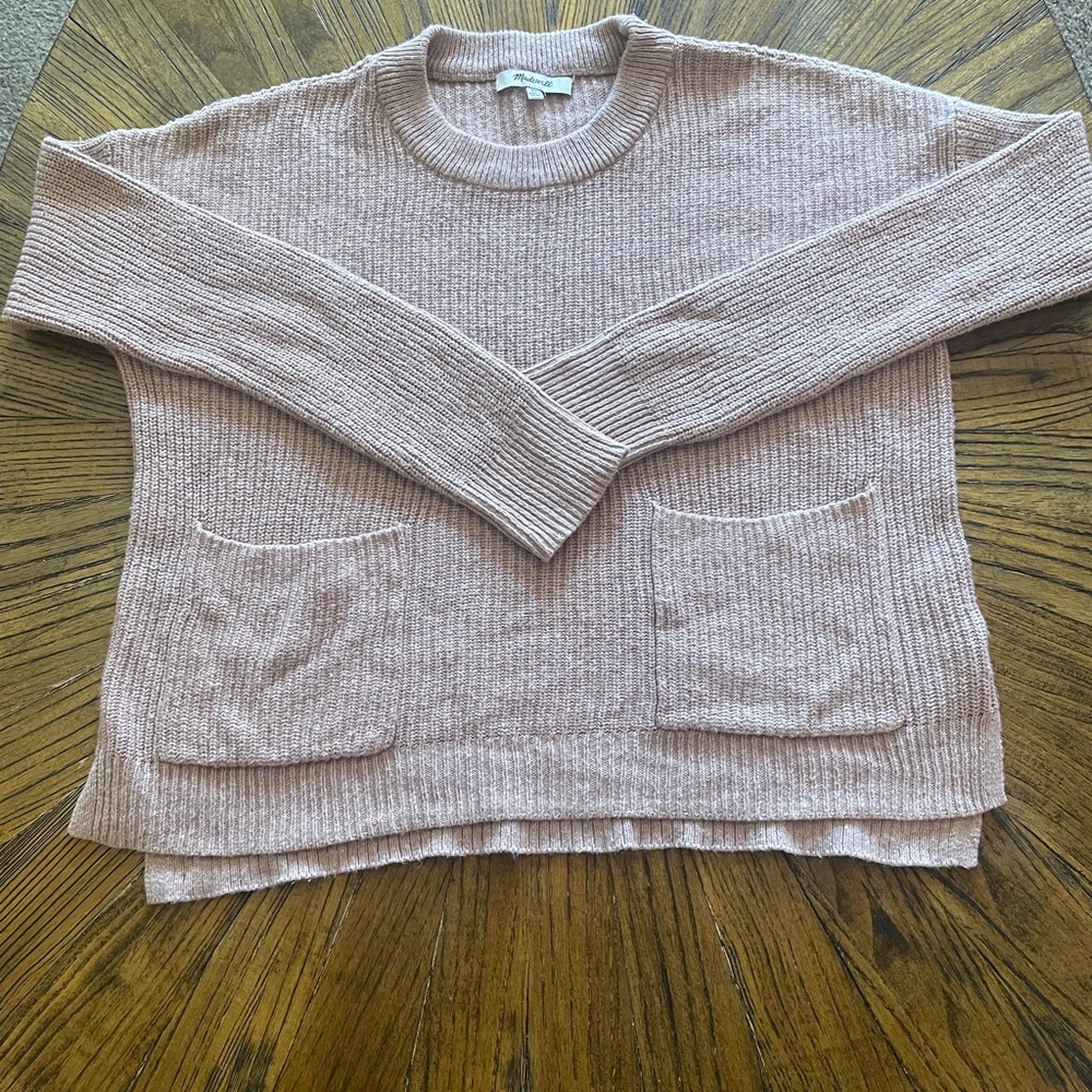 Madewell Light Pink Crew Neck Sweater
